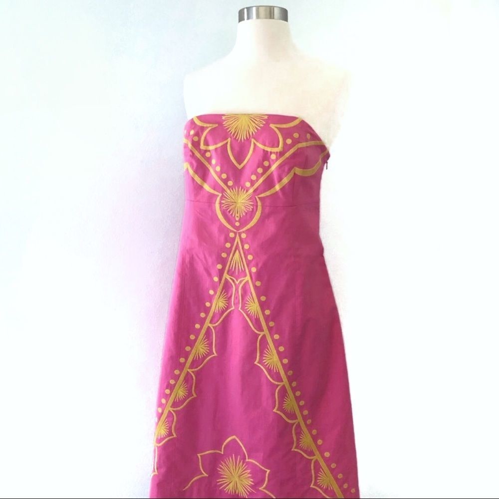 Lilly Pulitzer Hotty Pink Embroidered Bowen Dress